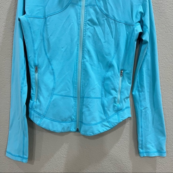 Lululemon Full Zip High Neck Keep It Cozy Womens Jacket Colbalt Blue 17” PTP - Picture 3 of 8